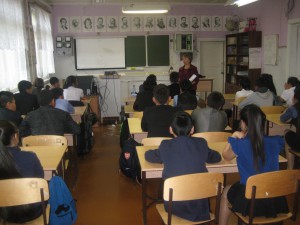 выступление перед школьниками школы №1 пос.Жиганск
