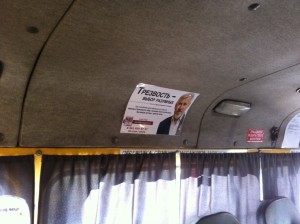 Баннеры “Общее дело” в маршрутных такси города Волжский Волгоградской области