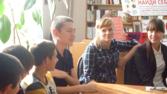 Общее дело на встрече с учащимися в библиотеке № 4 имени Егора Исаева города Воронежа