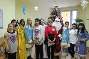 Новогодняя добрая сказка для детей в больницах города Нягани