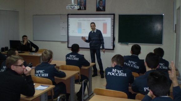 Встреча в Ивановском кадетском пожарно-спасательном корпусе.