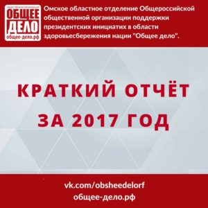 В Омской области активисты ОО «Общее дело» подвели итоги работы в 2017 году