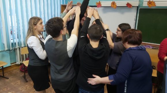 Работа с ребятами Адышевской средней школы, участвующими в конкурсе «Доброволец-ПРО»