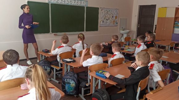 Первый урок «Общего Дела» в школе №21 села Красносельское